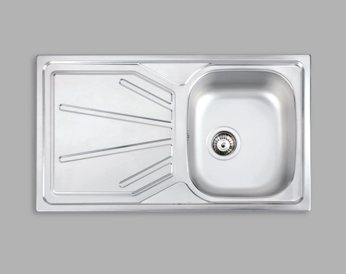 Image of Trydent 1.0 bowl stainless steel sink & drainer