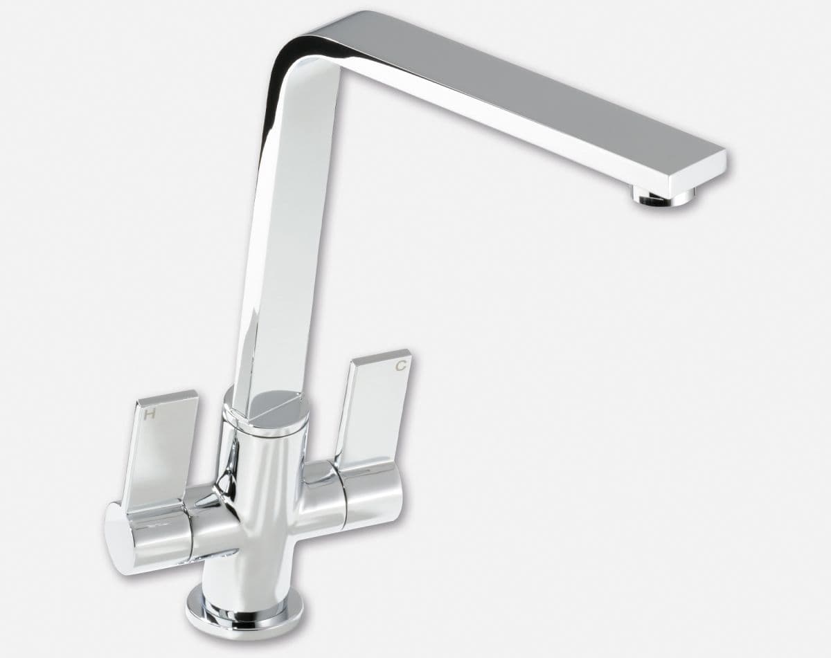 Image of Linear Flair dual lever tap, chrome finish