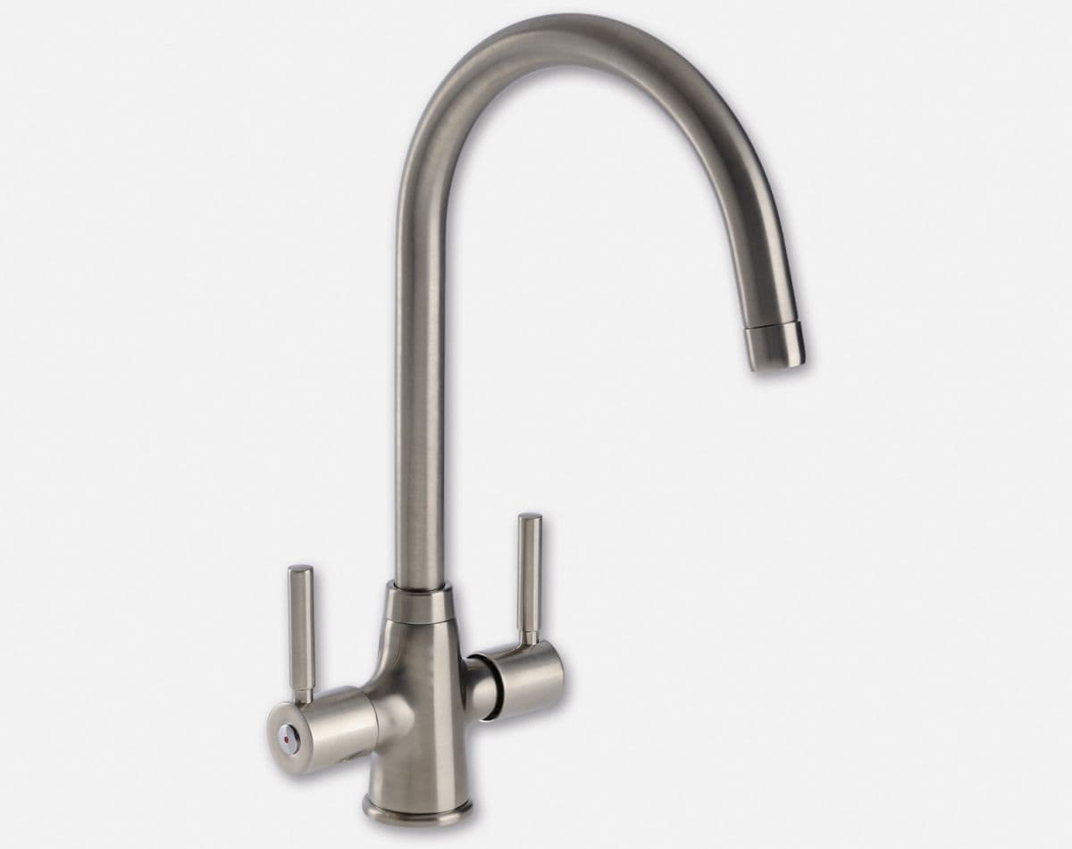 Image of Beck dual lever tap, brushed nickel finish
