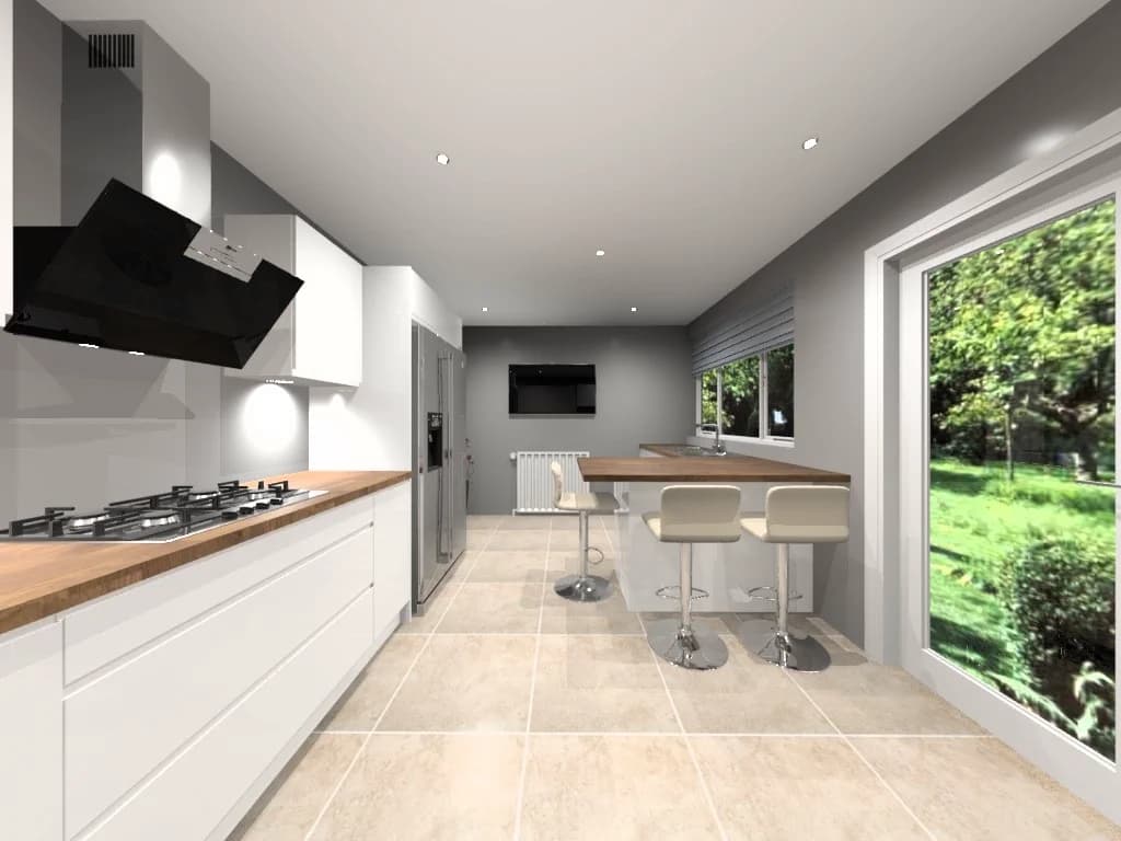 CAD design of the kitchen