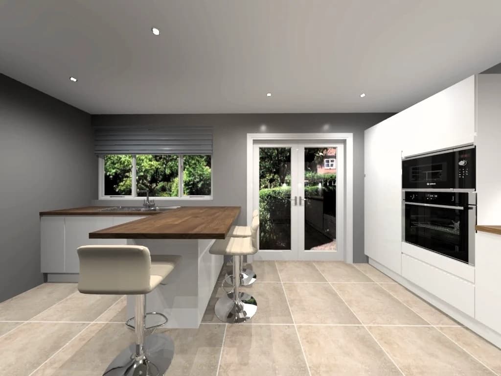 CAD design of the kitchen