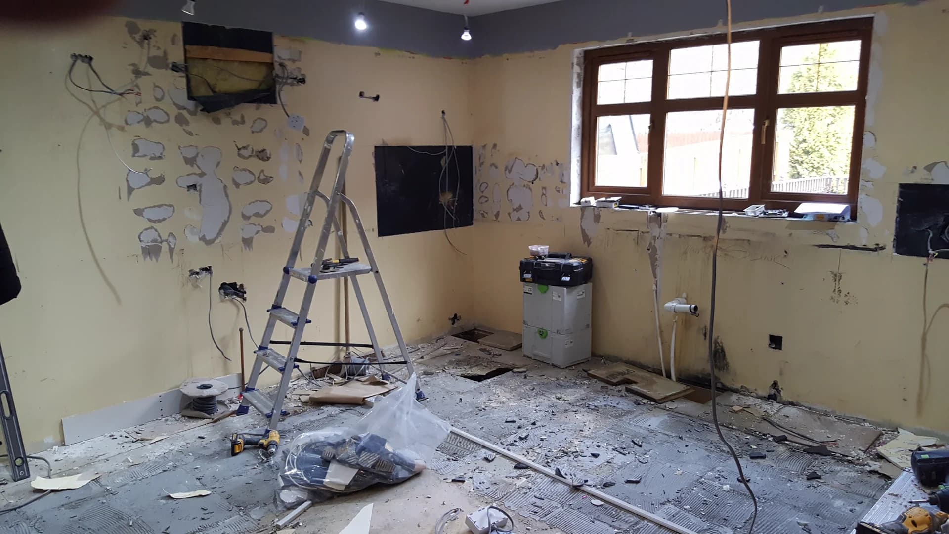 Construction photo of the kitchen